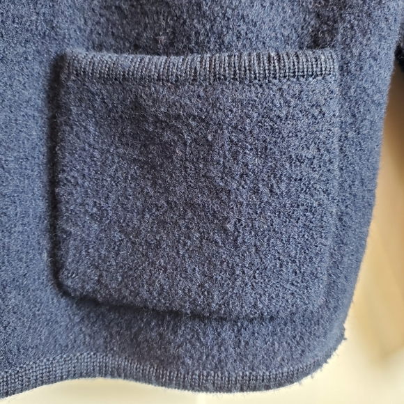 EUC Vintage Talbots Wool Sweater Zipper Jacket Petite Small Blue - Picture 4 of 8